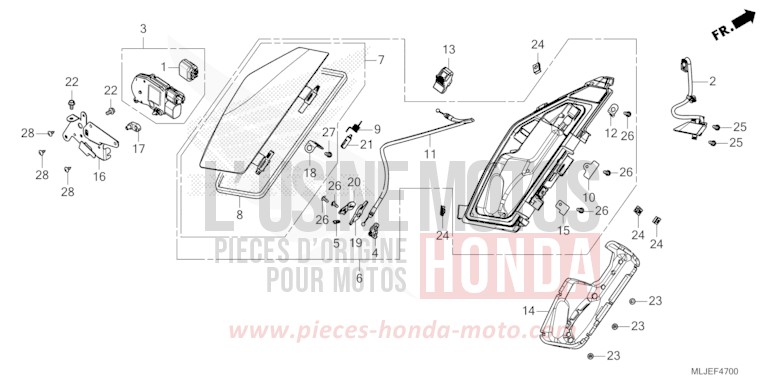POCKET for Gold Wing MAT ARMRED GREEN METALLIC (G208) from 2024